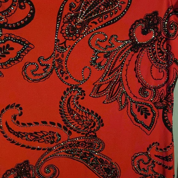 Red rhinestone detailed dress - Picture 2 of 2